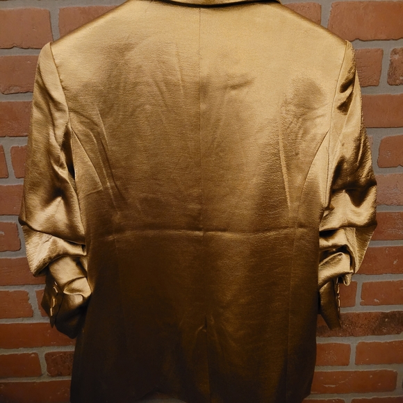 Cinq à Sept Metallic Gold Blazer - Picture 5 of 8